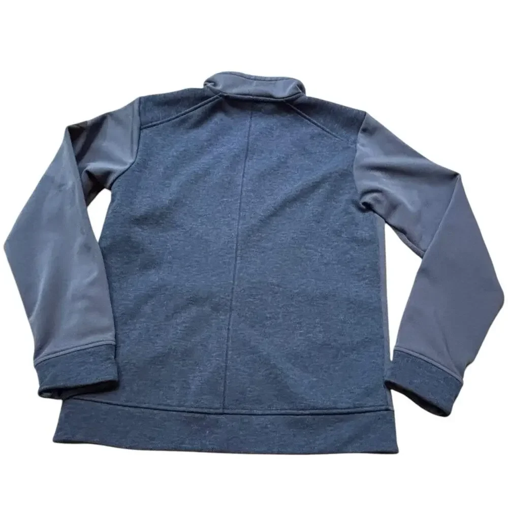 North Face Slate Blue Thermal 3D Full Zip Jacket Colorblock Stretch Fleece Small